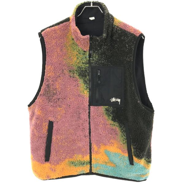 Stussy 23SS Jacquard Dye Sherpa Vest リバーシブル フリースベス...