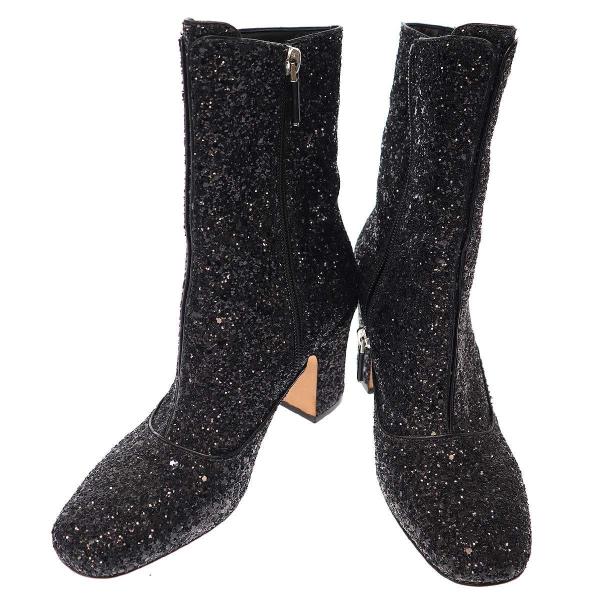 Christian Dior クリスチャンディオール D-CIRCUS グリッターヒールブーツ  ブ...