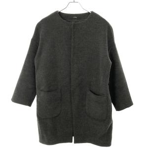 Danton DANTON ダントン ウールモッサシングルフードコート ネイビー