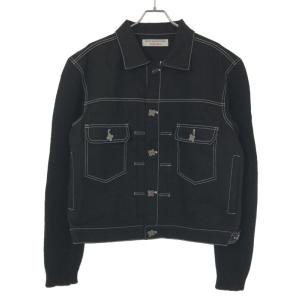 m's braque（エムズブラック） チェック柄ショールカラージャケット