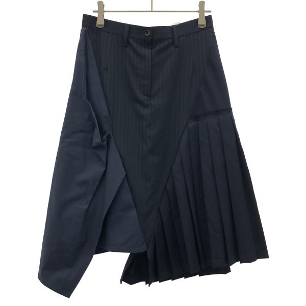 ANREALAGE アンリアレイジ 再構築プリーツスカート  ネイビー 38 ITCIBNPID6A...