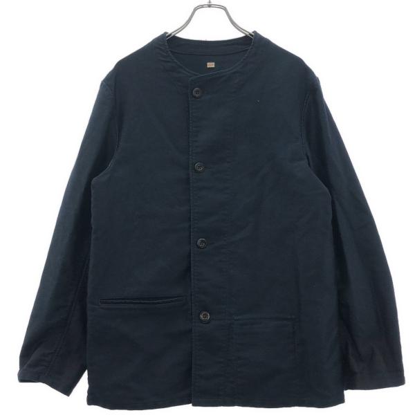 OUTIL ウティ VESTE ANTSIRAMANA ノーカラージャケット  ネイビー 3 ITC...