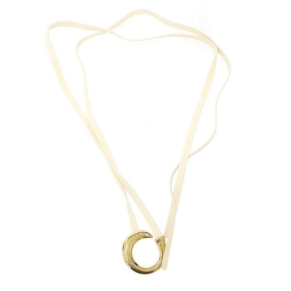 BOTTEGA VENETA ボッテガヴェネタ サーディン バックル コードベルト  ホワイトゴール...