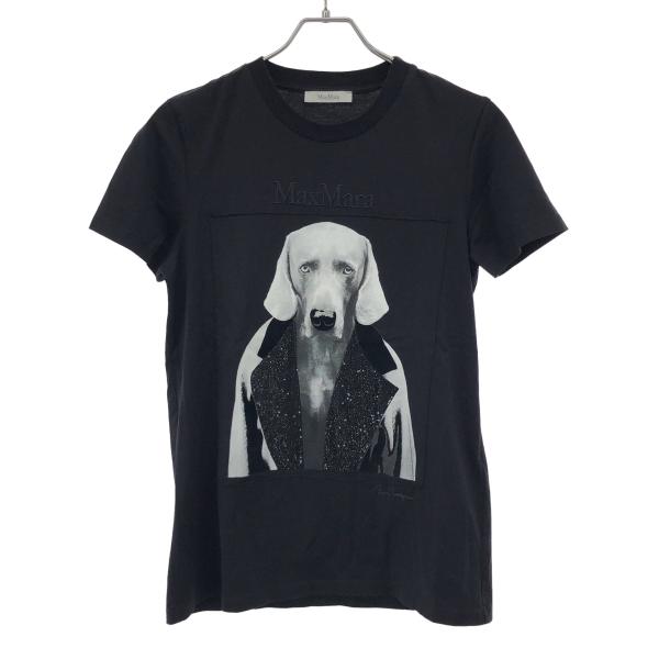 MaxMara マックスマーラ ラインストーンデザイン MMドッグプリントTシャツ 19460323...