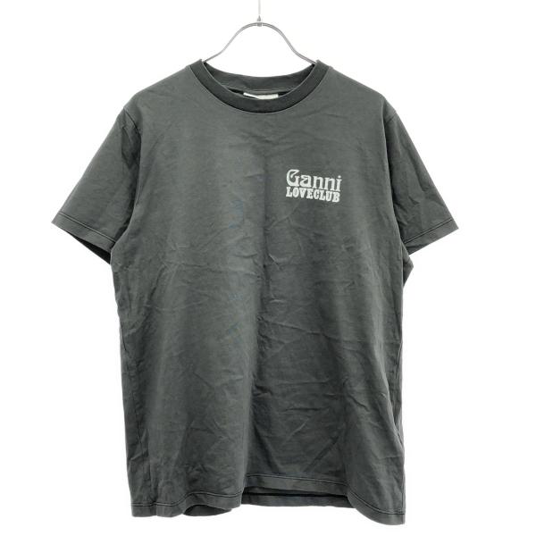 GANNI ガニー Basic Jersey Loveclub Relaxed T-shirt プリ...