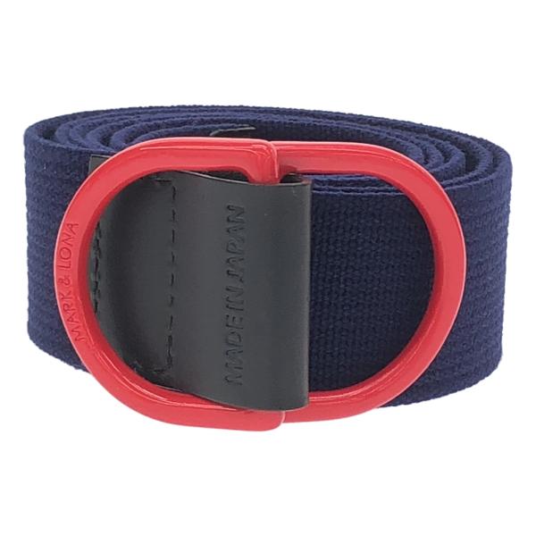 MARK&amp;LONA マーク アンド ロナ ロゴリングベルト  ネイビー F ITDD93QSIXB4