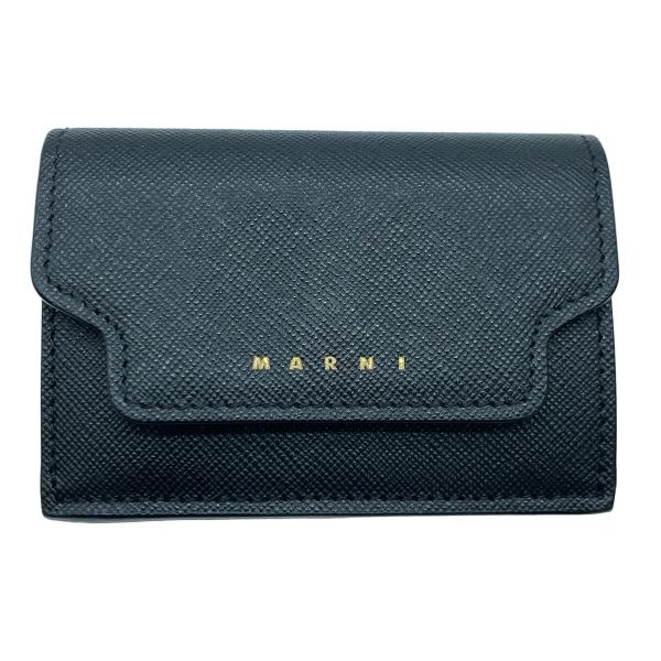 MARNI マルニ TRUNK ロゴプリントミニウォレット  ブラック  ITDF7FUL638G