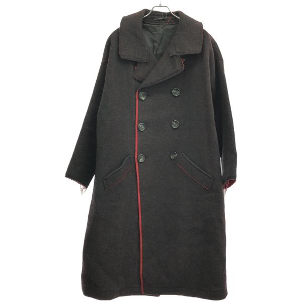 Y's ワイズ 15AW カットオフウールダブルチェスターコート YY-C01-104 バーガンディ...