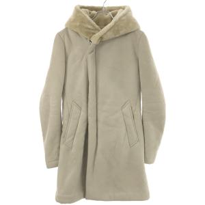 1piu1uguale3 ウノピゥウノウグァーレトレ 19AW ECO MOUTON WRAP HOOD ウルトラスウェードエコムートンフードコート MRC097 アイボリー 3 ITEBJ8YNJZ0U｜modescape