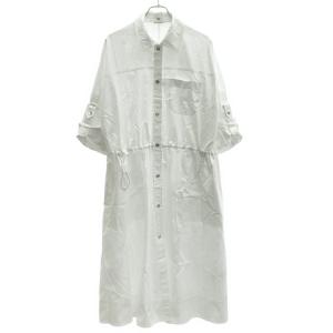 HERMES エルメス 25SS クルードセル シャツドレス ワンピース 5E0573DV ホワイト 40