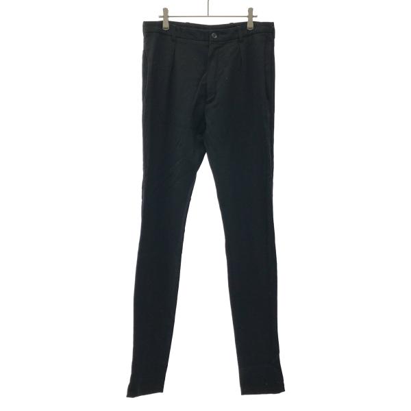 ANN DEMEULEMEESTER アンドゥムルメステール 1タック フリースウールロングトラウザ...