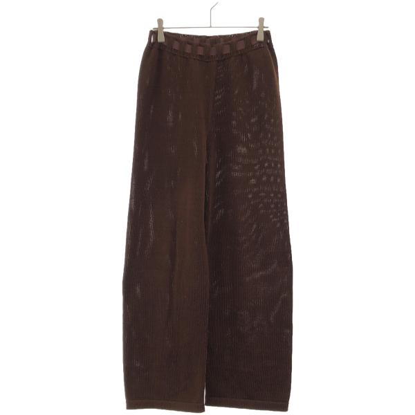 BODE NY ボーディー Johnny Pants コットンニットトラウザーパンツ  ブラウン S...