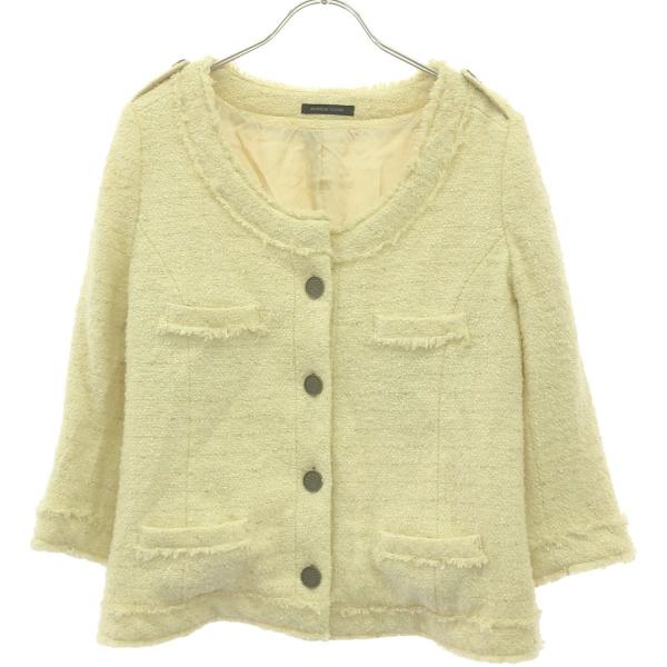 Deuxieme Classe ドゥーズィエム クラス ノーカラーツイードジャケット 10-010-...