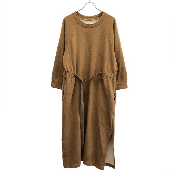 Seya セヤ CAMEL EASY DRESS ベルテッドドレスワンピース 65-266-2707...