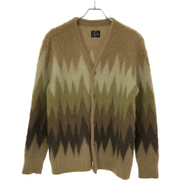 Needles ニードルズ Mohair Cardigan Zigzag モヘアカーディガン ブラウ...