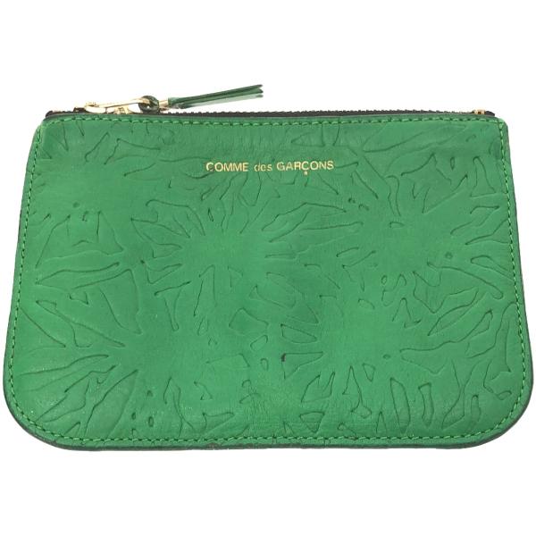 COMME des GARCONS コムデギャルソン WALLET エンボスフォレストレザーポーチ ...