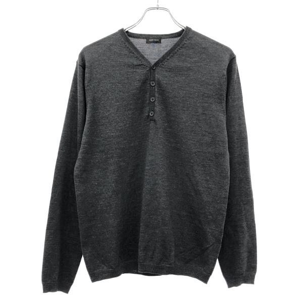 JOSEPH HOMME ジョセフオム ヘンリーネックウールニットセーター  グレー 48 ITIS...