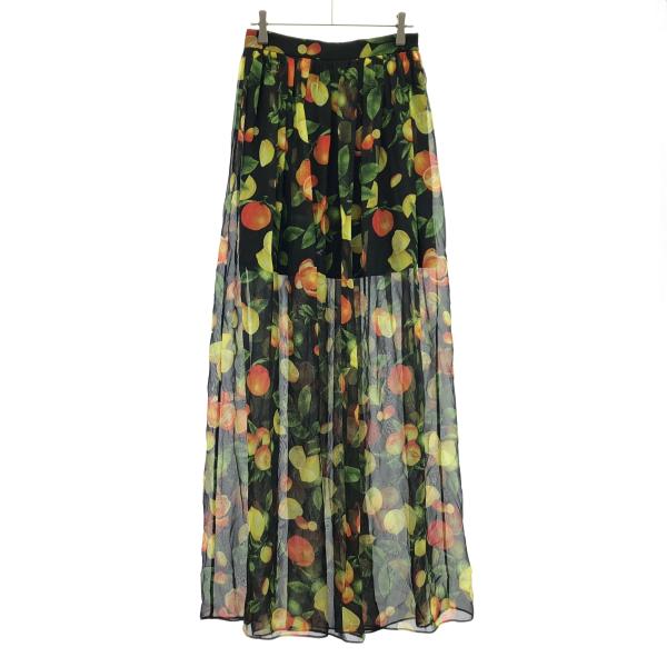 MSGM エムエスジーエム フルーツシアースカート 2641MDD24A ブラック 40 ITJ6T...