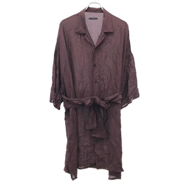 BISHOOL レーヨンシルクオーバーシャツ  ワインレッド F ITJ6V02DDI1C