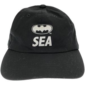 WIND AND SEA ウィンダンシー BATMAN CAP ロゴプリントキャップ WDS-C-BAT-24-Q2-06 ブラック F ITJ8IYCFVEVK｜modescape