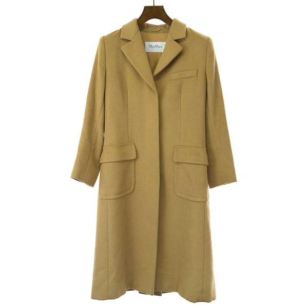 MaxMara マックスマーラ キャメル シングルチェスターコート ベージュ サイズ：40 ITJ9...