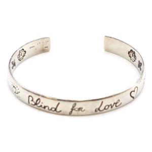 GUCCIグッチ バングル Blind for Love シルバー♯17 Gucci Blind For Love Cuff Bracelet 925 Sterling Silver Size