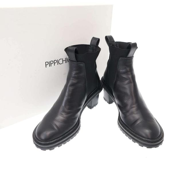 Pippichic ピッピシック SIDEGOA サイドゴアヒールブーツ PP19-OBLIQUE ...