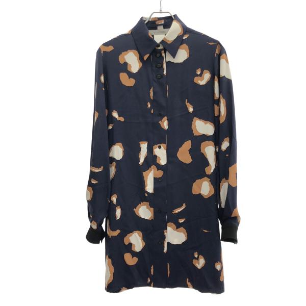 SPORTMAX スポーツマックス ベルテッドロングシャツワンピース 21110577 ネイビー 3...
