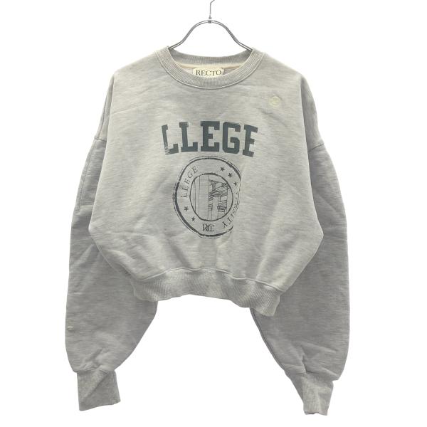 RECTO レクト クロップドスウェットトレーナー RCWK22AWJTP01B グレー F ITL...