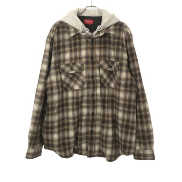 Supreme シュプリーム 21AW Hooded Flannel Zip Up Shirt フー...