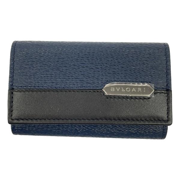 BVLGARI ブルガリ レザーキーケース  ネイビー  ITLT3MYNEOWA