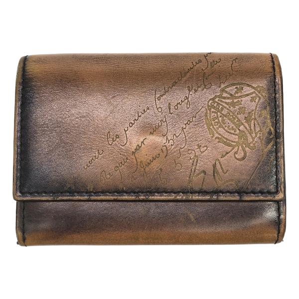 Berluti ベルルッティ アカジュースクリット コンパクトレザーウォレット 財布  ブラウン  ...