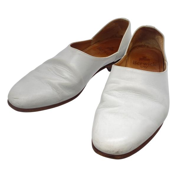 Berwick バーウィック レザースポックシューズ 5550 ホワイト 40 ITNV7YYER1...
