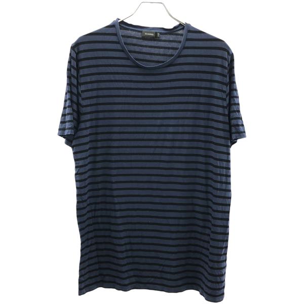 JIL SANDER ジルサンダー 15SS レーヨンストレッチボーダーTシャツ JSMH70602...