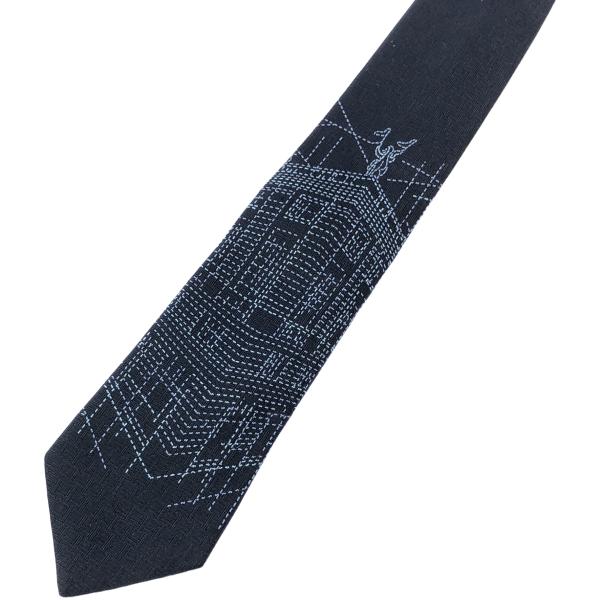 HERMES エルメス ピケ・セリエ シルクネクタイ 332500T ネイビー  ITPU3A7H3...