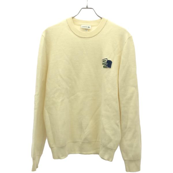 LACOSTE ラコステ ミックスワッペンウールブレンドセーター AH8581 ホワイト M ITP...