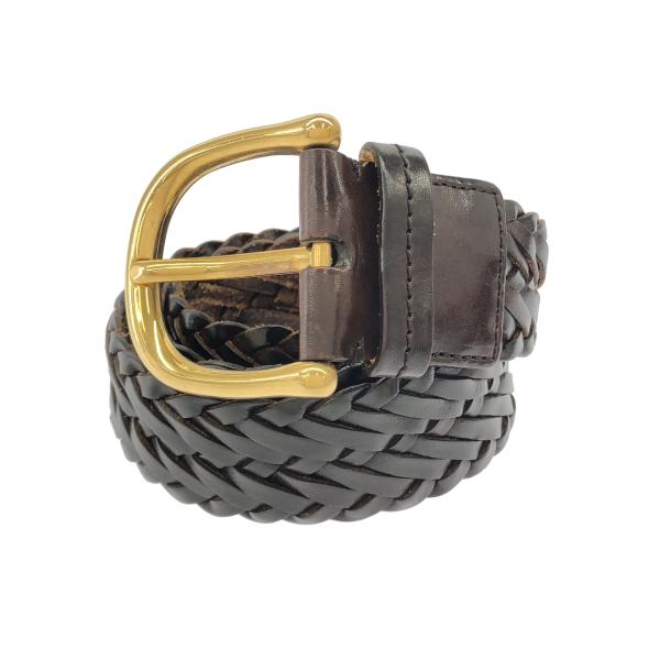 TOM FORD トム フォード レザーメッシュベルト TB212F004AU ブラウン 95/38...