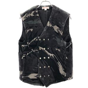 MASU エムエーエスユー JACQUARD NATIVE FLEECE SNAP VEST ジャガードネイティブフリーススナップベスト MVFW-VT0322 ブラック 46 ITQCLTUTGHIP