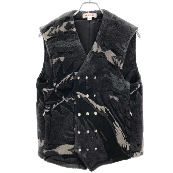 MASU エムエーエスユー JACQUARD NATIVE FLEECE SNAP VEST ジャガ...