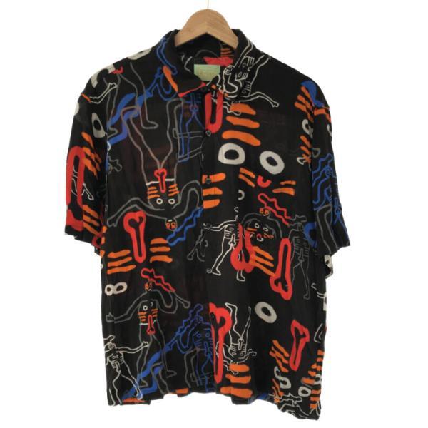 Aries アリーズ 20SS Dude Bowling Shirt 総柄レーヨンシャツ ブラック ...