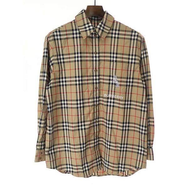 BURBERRY バーバリー CARLOTA CHECK SHIRT ユニコーンワッペン刺繍ノバチェ...