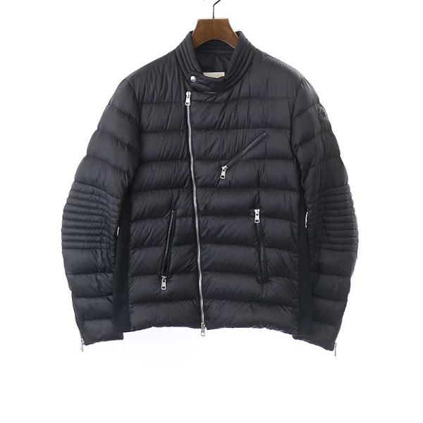 MONCLER モンクレール 17AW AUBIN ナイロンダウンライダースジャケット ブラック 3...