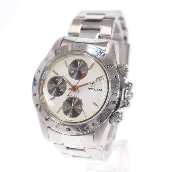 Tutima チュチマ 793 バルジュー7750 クロノグラフ 自動巻き 腕時計  シルバー  I...