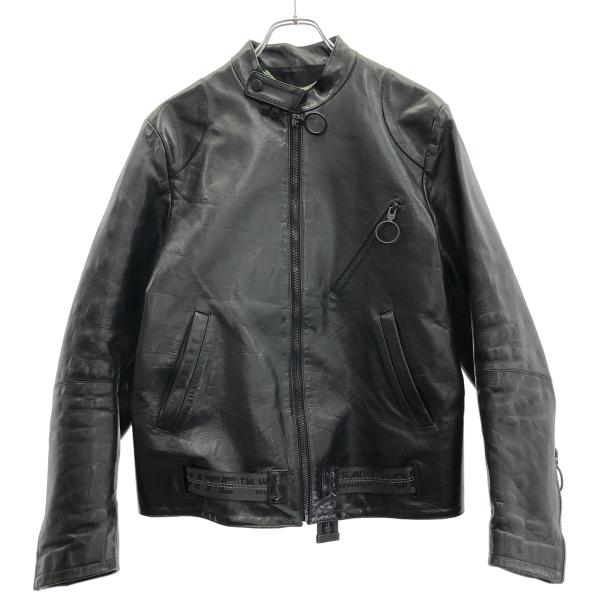 OFF-WHITE オフホワイト 19AW SCAFFOLDING LEATHER BIKER JA...