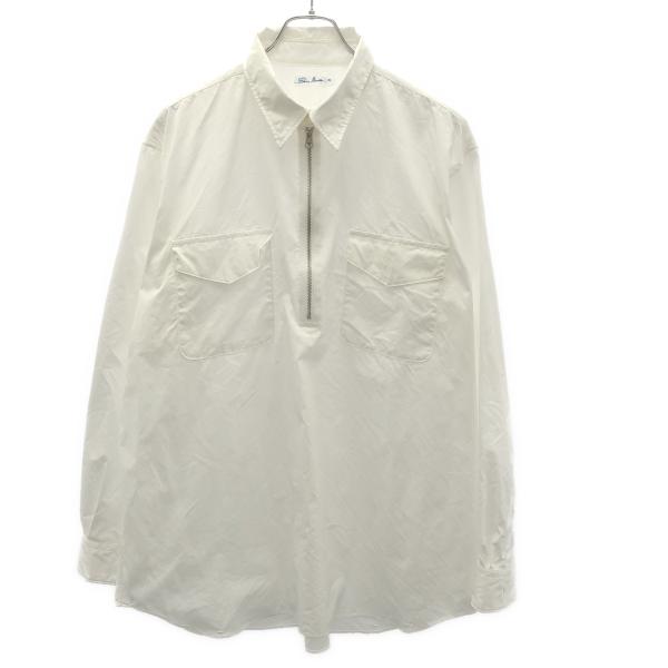 Sans limite サンリミット 24AW ブロードボックスプルオーバージップアップシャツ W2...
