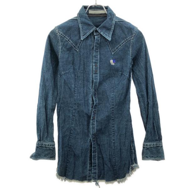 FranCisT_MOR.K.S フランシストモークス ハイビスカルスワロ ロングデニムシャツ MS...