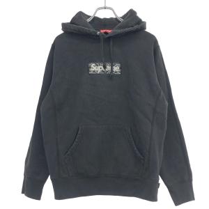 Supreme シュプリーム 19AW Bandana Box Logo Hooded Sweatshirt バンダナボックスロゴスウェットプルオーバーパーカー ブラック S ITV995H8LS84