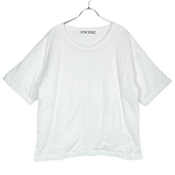 INSCRIRE アンスクリア 20AW パテッドTシャツ I20AW-CUT3 ホワイト F IT...