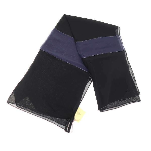 HERMES エルメス カレ90 H MOUSSELINE Hロゴスカーフ  ブラック  ITVR4...