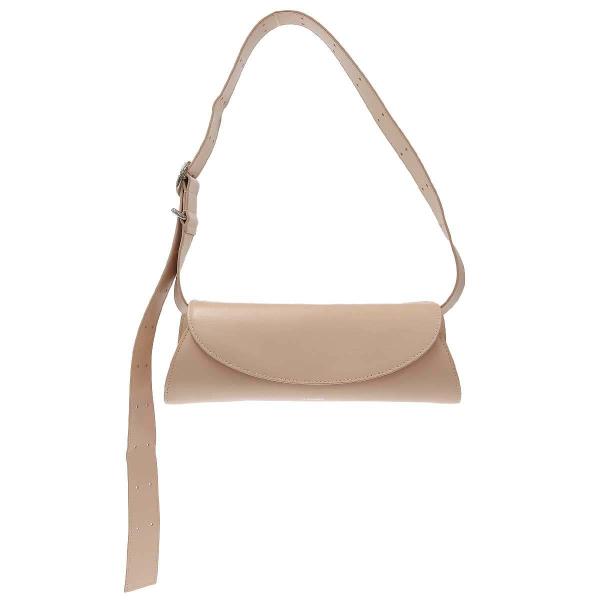 JIL SANDER ジルサンダー CANNOLO カンノーロ レザーショルダーバッグ  ピンク  ...